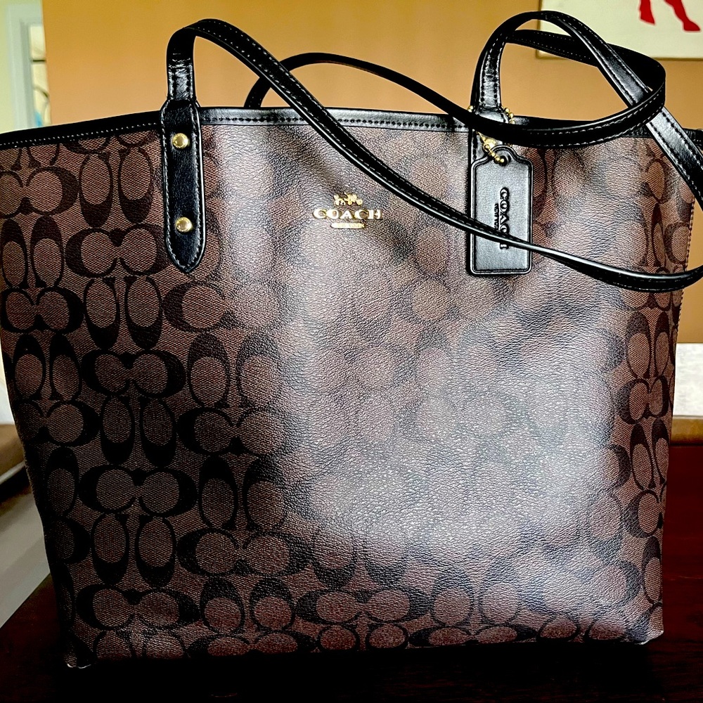 Coach Signature Reversible Tote